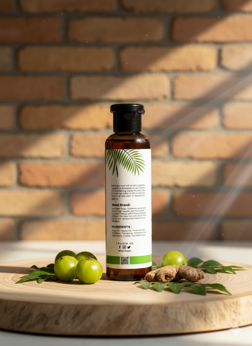 🌿Ayurveda Origin Herbal Hair Oil – Natural Ayurvedic Hair Growth Oil for Hair Fall Control, Dandruff Treatment & Stronger Thicker Hair – Paraben Free & Chemical Free – 120ml